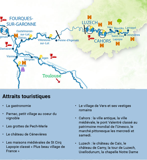 Routes River cruise lot